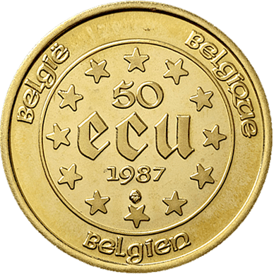 50 ecu gouden munt
